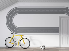 Load image into Gallery viewer, Race Track Wall Decal Road Wall Mural Playroom Car Track Wall Sticker Kids Room Nursery &amp; Playroom