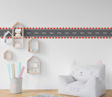 Load image into Gallery viewer, Road Racing Wall Decal Highway Vinyl Sticker Track Route Wall Decor Kids Playroom Boys Room Wall Art Automotive Bedroom Mural Sticker 415RS