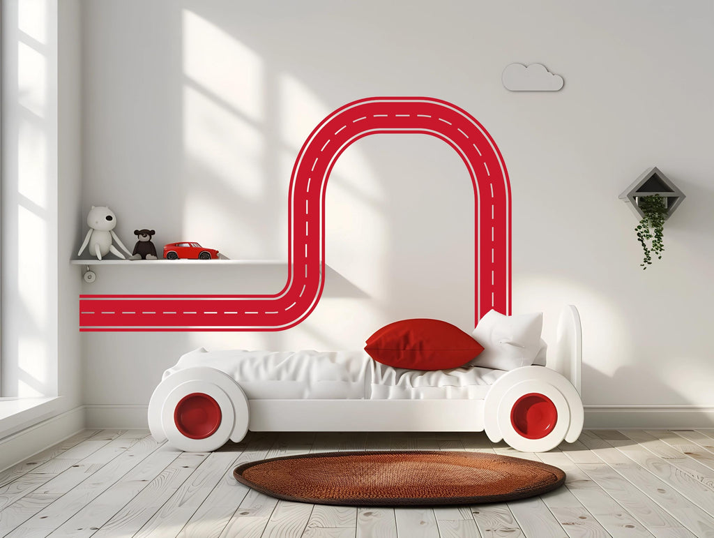 Highway Track Wall Decal Road Wall Mural Kids Room Playroom