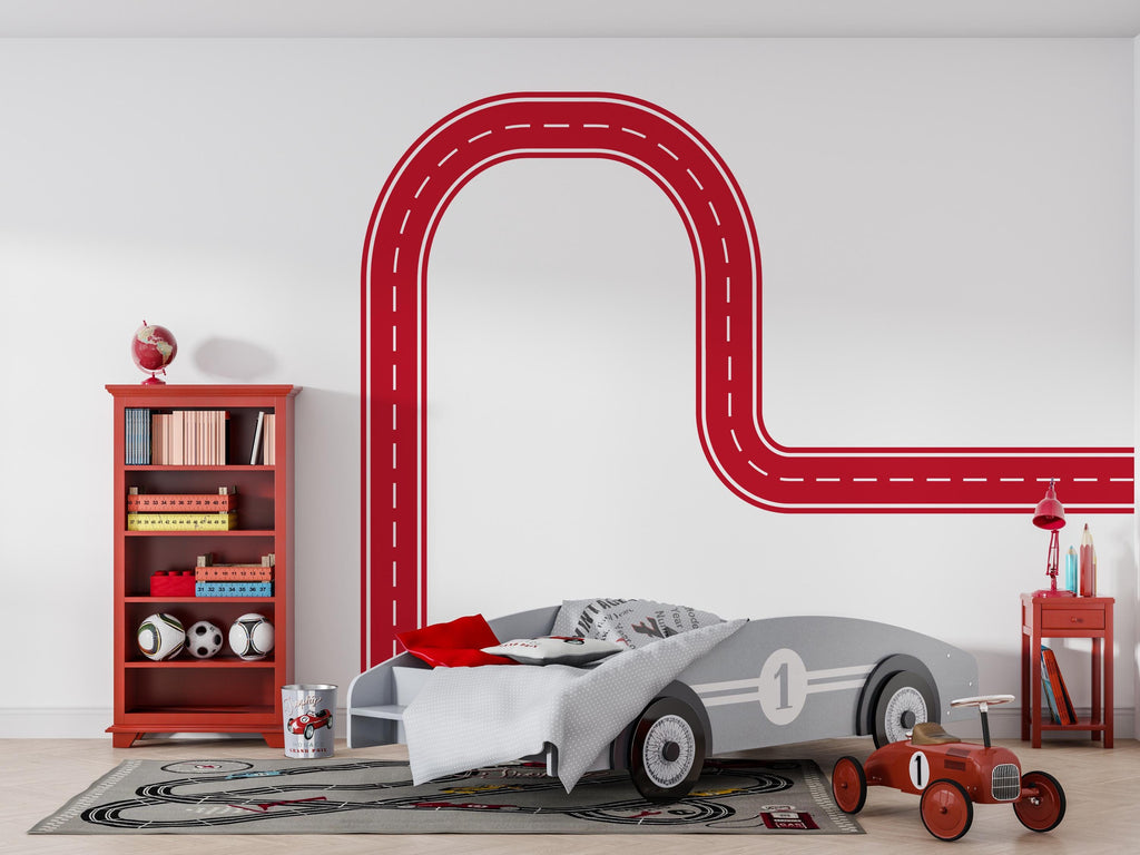Highway Track Wall Decal Road Wall Mural Kids Room Playroom