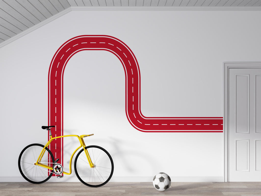 Highway Track Wall Decal Road Wall Mural Kids Room Playroom
