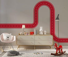 Load image into Gallery viewer, Road Wall Decal Winding Highway Wall Mural Playroom Race Track Wall Sticker Kids Room Nursery &amp; Playroom