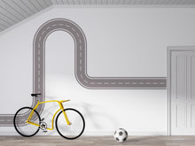 Load image into Gallery viewer, Road Wall Decal Winding Highway Wall Mural Playroom Race Track Wall Sticker Kids Room Nursery &amp; Playroom