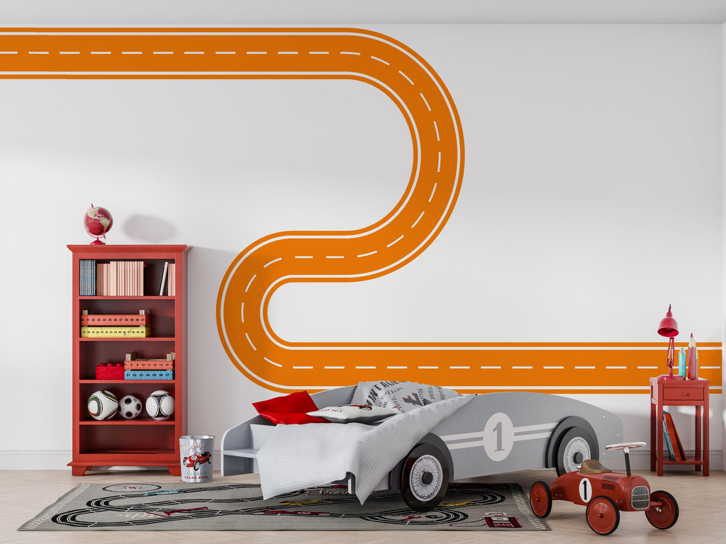 Highway Track Wall Decal Road Wall Mural Kids Room Playroom