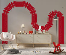Load image into Gallery viewer, Race Track Wall Decal Car Road Wall Mural Playroom Kids Room