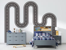 Load image into Gallery viewer, Road Wall Decal Racing Line Wall Mural Boys Room Workplace