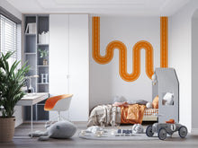 Load image into Gallery viewer, Road Wall Decal Racing Line Wall Mural Boys Room Workplace