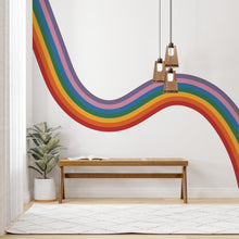 Load image into Gallery viewer, Downward Rainbow Wall Decal Yoga Room Wall Sticker Calm Wall Decor