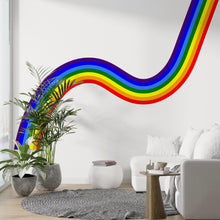 Load image into Gallery viewer, Downward Rainbow Wall Decal Yoga Room Wall Sticker Calm Wall Decor