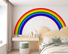 Load image into Gallery viewer, Half Rainbow Wall Decal for Bedroom Minimal Vinyl Wall Sticker Calm Interior Decor