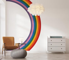 Load image into Gallery viewer, Half Rainbow Wall Decal for Bedroom Minimal Vinyl Wall Sticker Calm Interior Decor