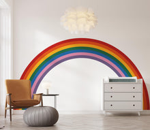 Load image into Gallery viewer, Half Rainbow Wall Decal for Bedroom Minimal Vinyl Wall Sticker Calm Interior Decor