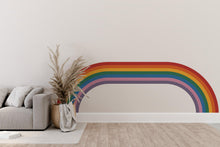Load image into Gallery viewer, Wavy Rainbow Wall Decal for Bedroom Organic Line Wall Sticker Creative Space Decor RAINBOW STRIPES WAVE