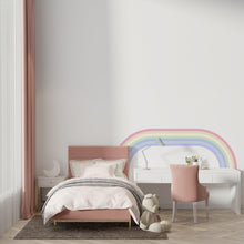 Load image into Gallery viewer, Wavy Rainbow Wall Decal for Bedroom Organic Line Wall Sticker Creative Space Decor RAINBOW STRIPES WAVE