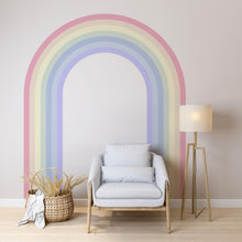 Load image into Gallery viewer, Rainbow Stripe Wave Overlapping Rainbow Wall Decal for Interior Layered Vinyl Wall Art Modern Design Decor