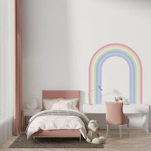 Load image into Gallery viewer, Rainbow Stripe Wave Overlapping Rainbow Wall Decal for Interior Layered Vinyl Wall Art Modern Design Decor