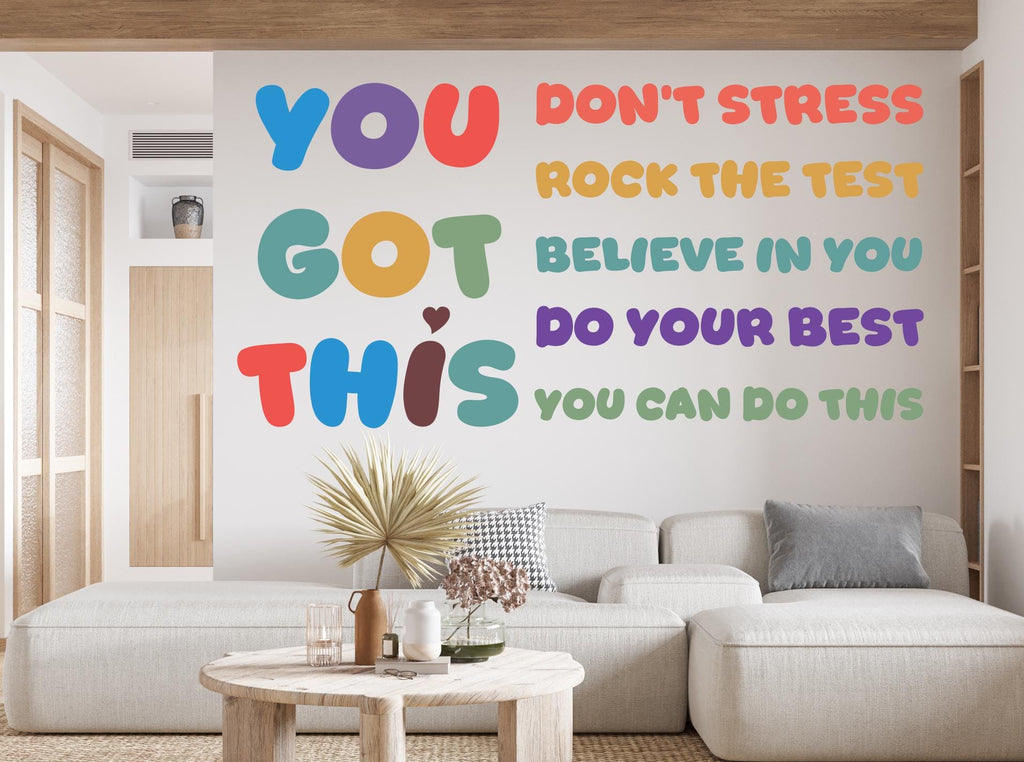 You Got This, Dont Stress wall decal Motivational Inspirational Wall Decal Sticker Office Wall Decal Women eyelashes Beauty 1111RS
