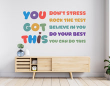 Load image into Gallery viewer, You Got This, Dont Stress wall decal Motivational Inspirational Wall Decal Sticker Office Wall Decal Women eyelashes Beauty 1111RS