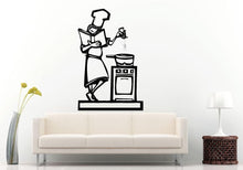 Load image into Gallery viewer, Cook Following A Recipe Of The Book Cooking On The Stove Kitchen Dining Wall Decal Vinyl Sticker Mural Room Decor L777