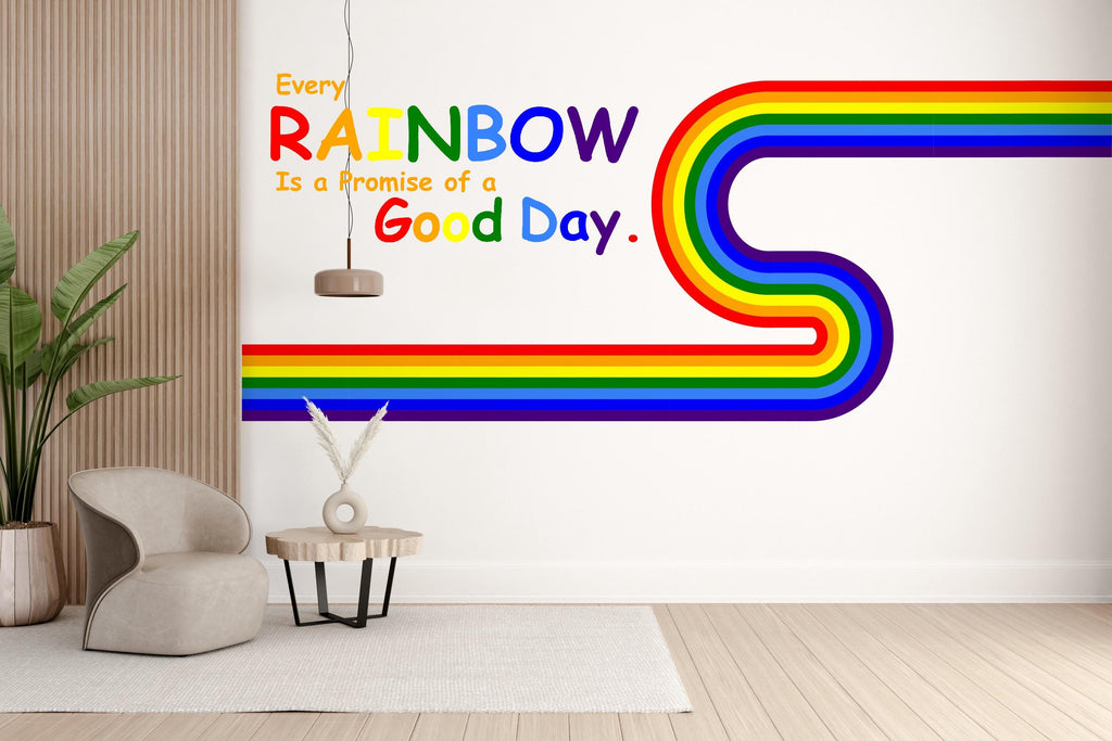 Text Wall Decal Peel And Stick Yoga Place Relax Area Women Pastel Rainbow Colors