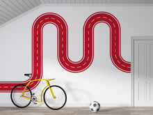 Load image into Gallery viewer, Race Track Wall Decal Car Road Wall Mural Playroom Kids Room