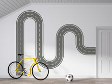Load image into Gallery viewer, Road Wall Decal Racing Line Wall Mural Playroom Kids Room