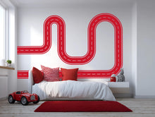 Load image into Gallery viewer, Race Track Wall Decal Road Wall Mural Boys Room Playroom Kids Room