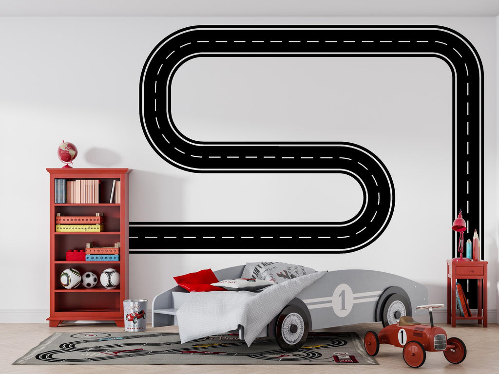 Highway Wall Decal Winding Road Wall Mural Boys Room Kids Room