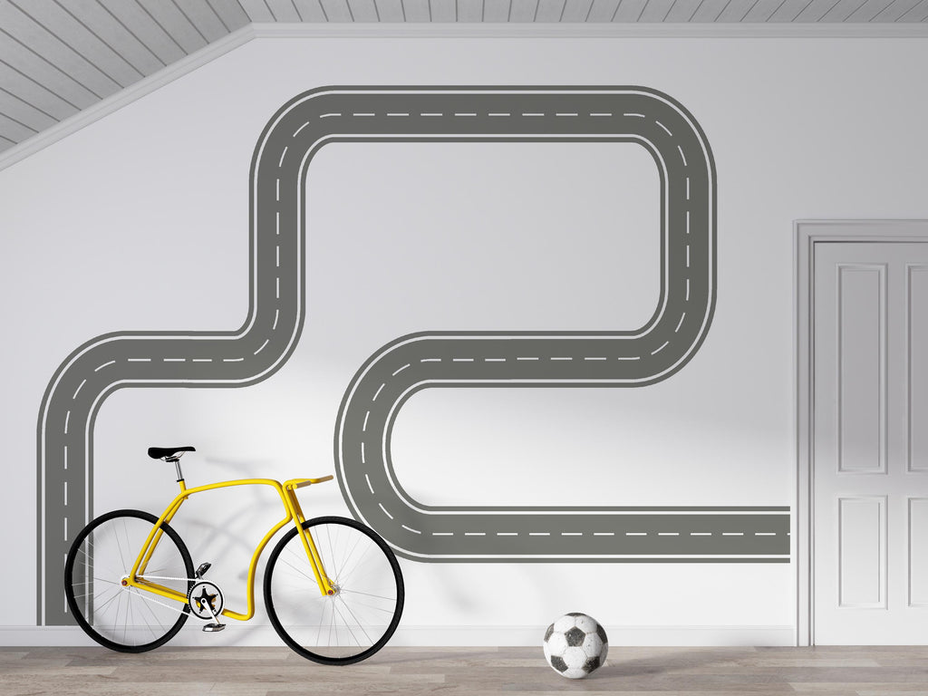 Road Wall Decal Racing Track Wall Mural Workplace Openplace