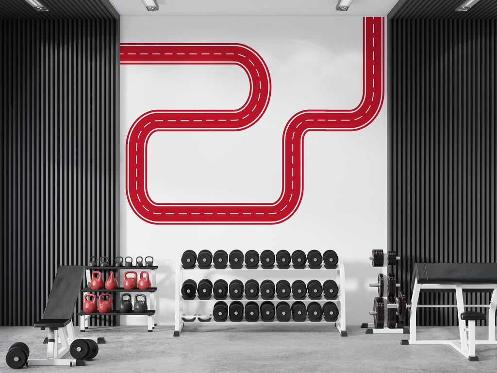 Road Wall Decal Racing Track Wall Mural Workplace Openplace