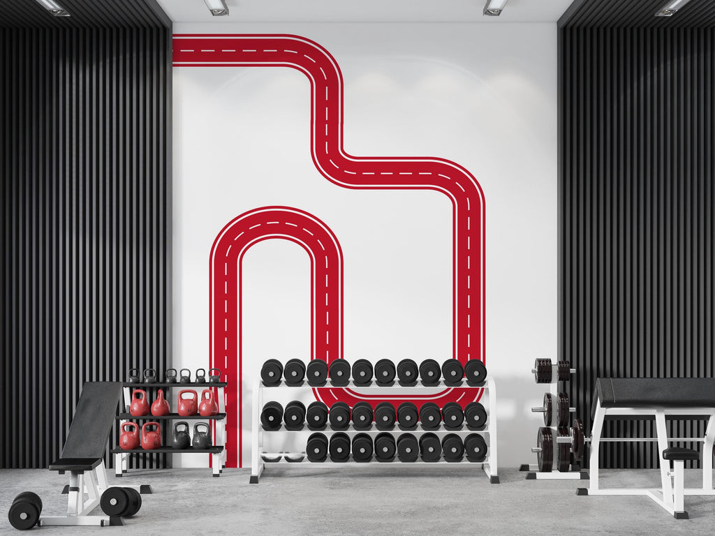 Road Wall Decal Racing Track Wall Mural Workplace Openplace