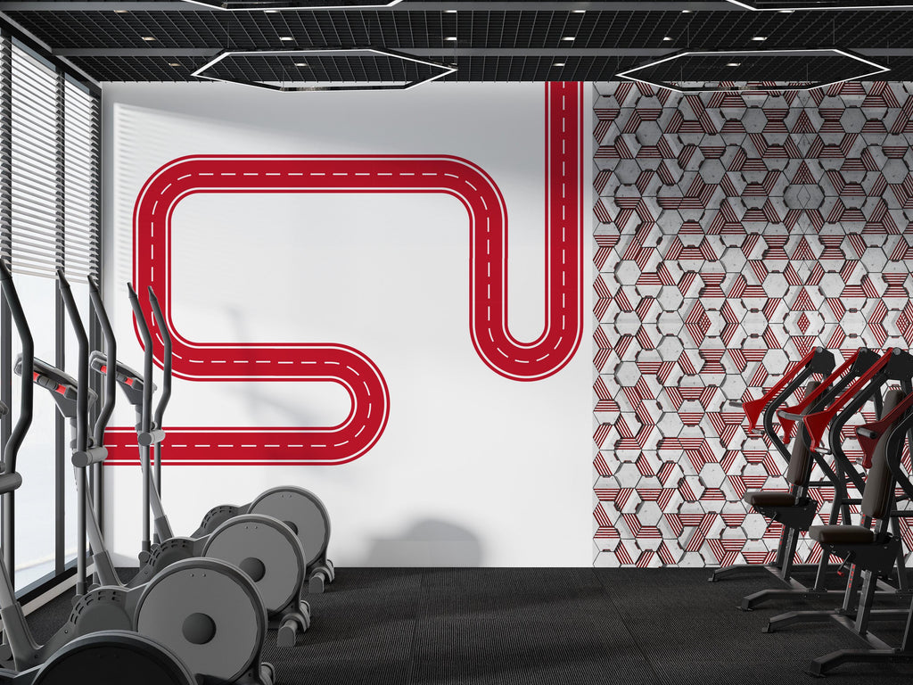 Road Wall Decal Highway Track Wall Mural Openplace Workplace
