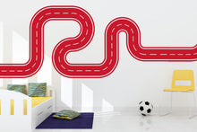 Load image into Gallery viewer, Winding Road Wall Decal: Playroom Race Track Mural for Kids Room Vinyl Sticker