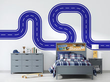 Load image into Gallery viewer, Winding Road Wall Decal: Playroom Race Track Mural for Kids Room Vinyl Sticker