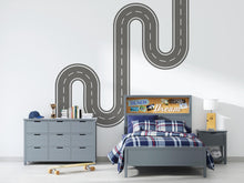 Load image into Gallery viewer, Road Wall Decal Playroom Car Track Mural Kids Room Highway Winding Boys