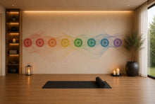 Load image into Gallery viewer, Rainbow Chakra Wall Decal Yoga Studio Wall Art Meditation Room Vinyl Sticker Spiritual Wellness Decor Zen Energy Mural