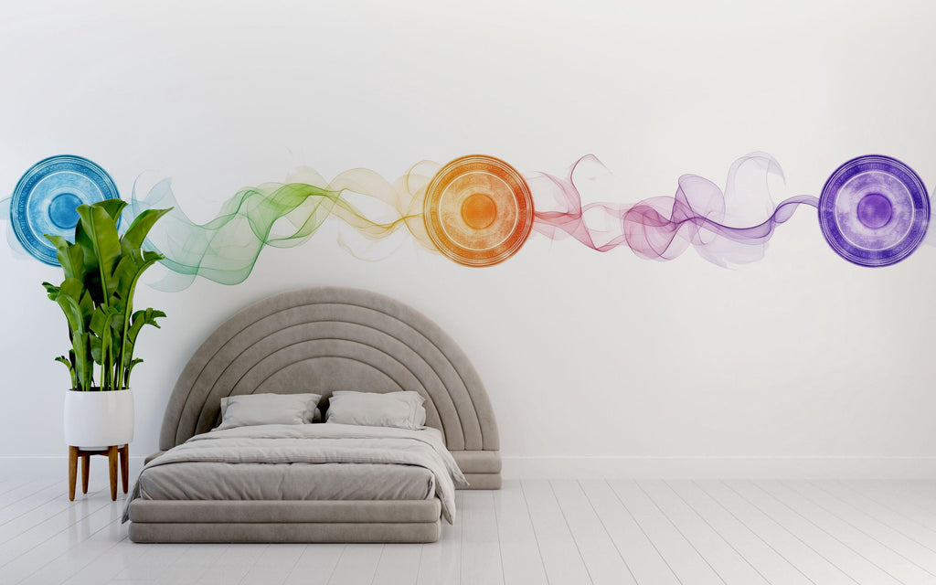 Minimalist Chakra Wall Decal Yoga Studio Wall Art Meditation Room Vinyl Sticker Spiritual Wellness Decor Modern Zen Mural
