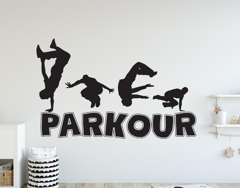Parkour wall decal Free Style kids wall art Bedroom Wall Bathroom Wall Decals Stickers Vinyl 407DE