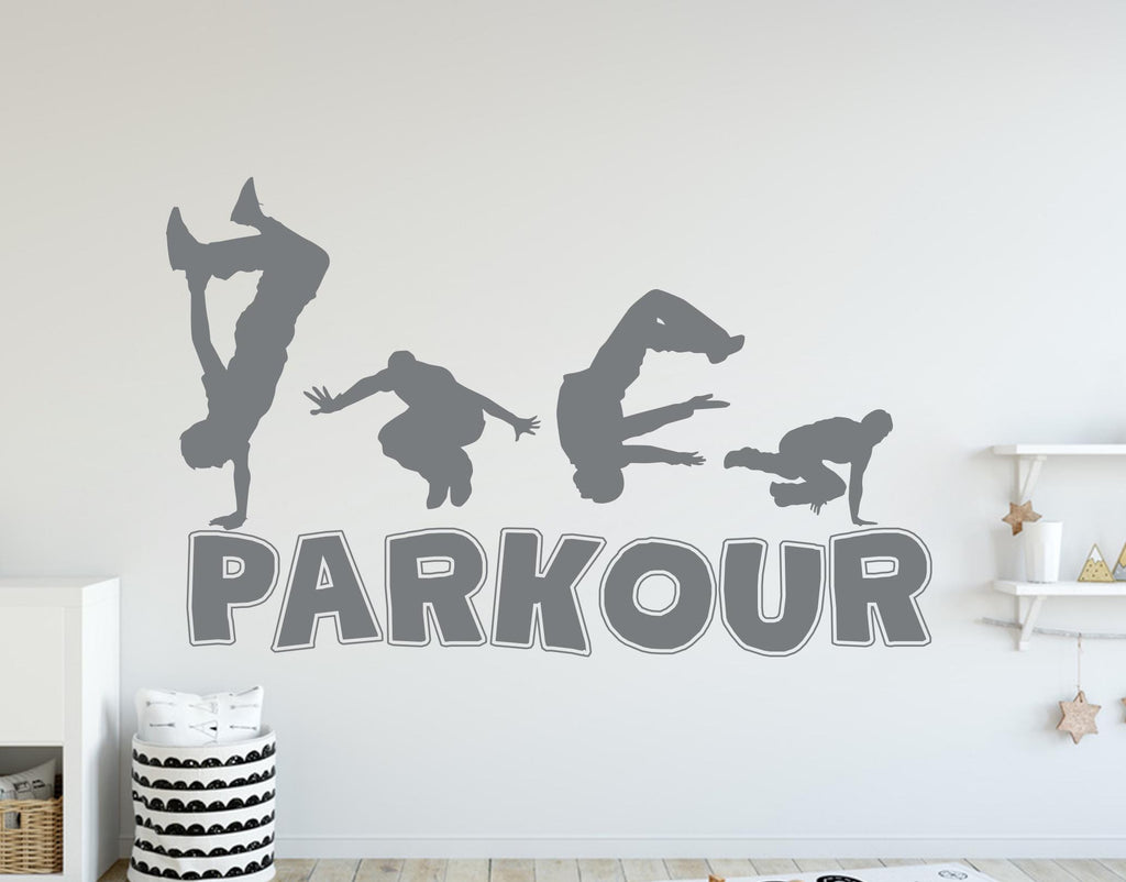 Parkour wall decal Free Style kids wall art Bedroom Wall Bathroom Wall Decals Stickers Vinyl 407DE