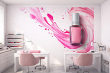 Load image into Gallery viewer, Pink Nail Salon Wall Art, Nail Polish Poster, Beauty Salon Decor, Manicure Studio Print, Glam Spa Reception Wall Decor, 566mv