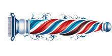Load image into Gallery viewer, Barber Pole Wall Mural, Barbershop Wallpaper, Red Blue Hair Salon Wall Decor, Grooming Studio Decal, Men’s Salon Art, 588mv