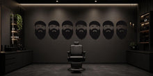 Load image into Gallery viewer, Bearded Man Wall Mural, Barber Shop Wallpaper, Beard Face Wall Decal, Men’s Grooming Salon Office Decor, 598mv