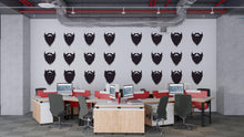 Load image into Gallery viewer, Beard Pattern Wall Mural, Barber Shop Wallpaper, Black Beard Wall Decal, Men’s Grooming Office Decor, 600mv