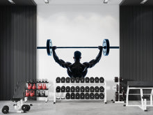 Load image into Gallery viewer, Bodybuilder Wall Mural, Gym Wallpaper, Barbell Weightlifting Wall Decal, Home Gym Decor, Fitness Studio Workout Art, 609mv