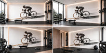 Load image into Gallery viewer, Cyclist Wall Mural, Bike Rider Gym Wallpaper, Cycling Wall Decal, Fitness Studio Decor, Home Gym Workout Art, 612mv