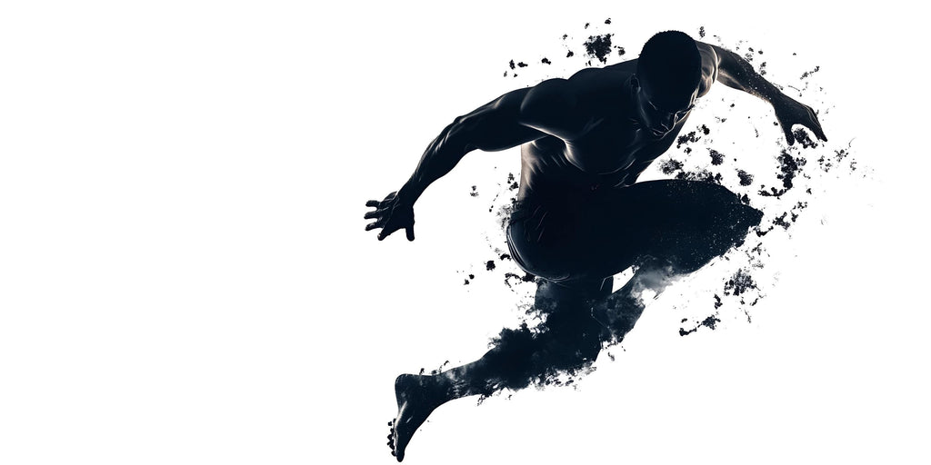 Dynamic Athlete Wall Mural, Gym Wallpaper, Black Fitness Silhouette Wall Decal, Home Gym Decor, Workout Room Art, 627mv