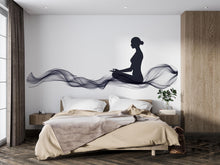 Load image into Gallery viewer, Meditation Woman Wall Decal Yoga Studio Wall Art Zen Wellness Vinyl Sticker Minimalist Spa Decor Modern Meditation Room Mural
