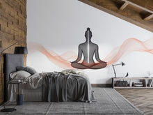 Load image into Gallery viewer, Meditation Chakra Wall Decal Yoga Studio Wall Art Zen Wellness Mural Spiritual Meditation Room Decor Modern Spa Vinyl Sticker