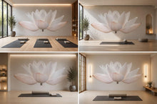Load image into Gallery viewer, Lotus Flower Wall Decal Yoga Studio Wall Art Zen Wellness Mural Minimalist Spa Decor Meditation Room Vinyl Sticker