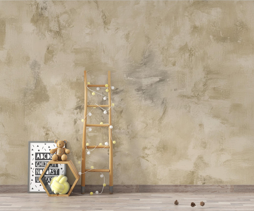 Neutral Beige Abstract Texture Wallpaper | Modern Minimalist Wall Art | Soft Earth Tone Background | Plaster Effect 408DE